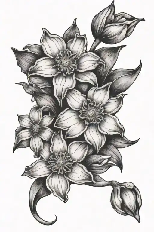 Dafodil And Daisy Flower