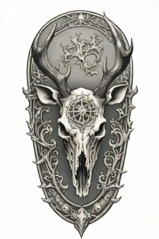 Euro Mounted Deer Skull