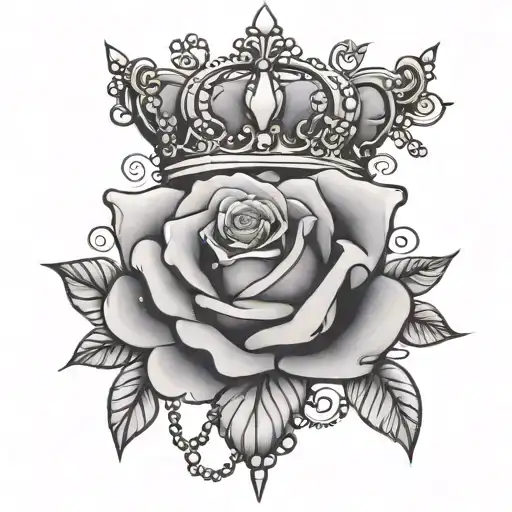 Roses With Diamonds And Crown Hanging