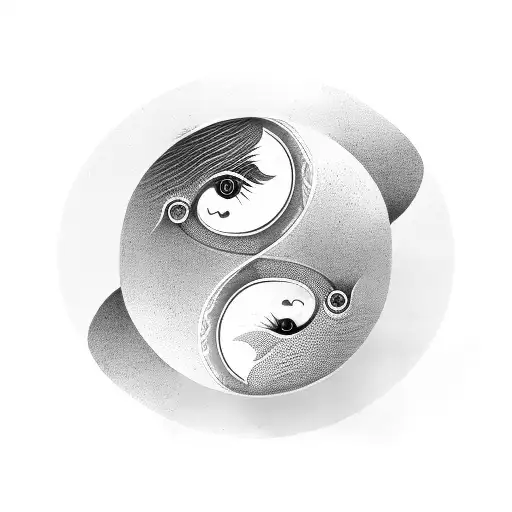 Create A Yin Yang Symbol With Hourglass Shapes