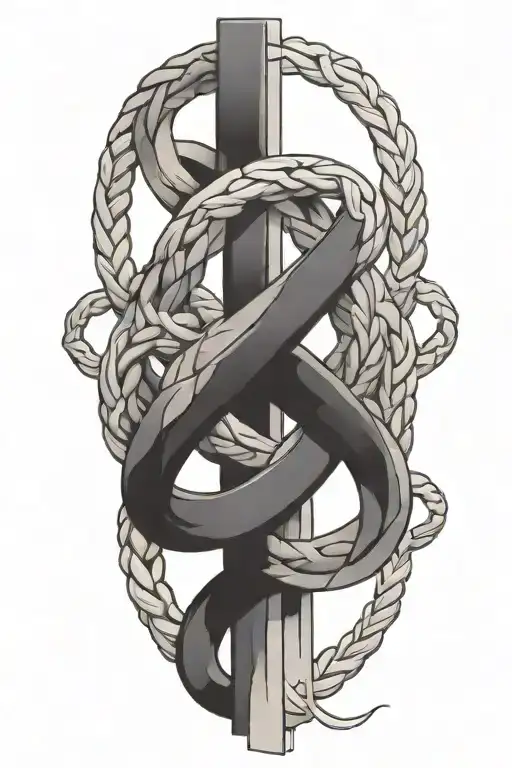 Half Sleeve Gaelic Knots Ropes Symbol Intertwined