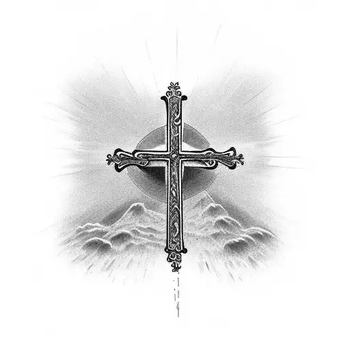 Christian Cross With Scripture