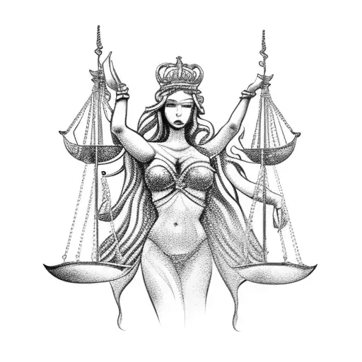 Lady Justice As Mermaid