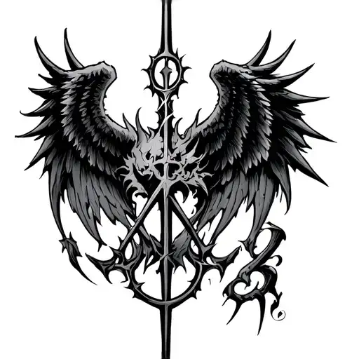 Berserk Symbol And Wings Spread