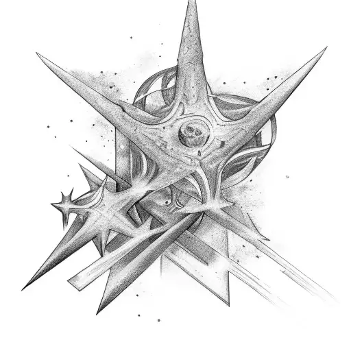 Stars Growing On The Spinal Column