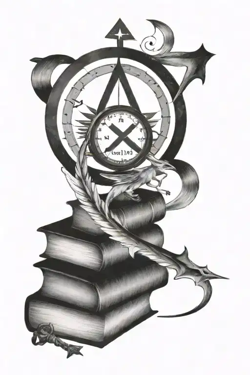 Books With Sagittarius Symbols And Quarter Moons