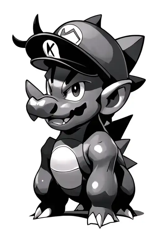 Pokemon Nidoking With Luigi Hat On