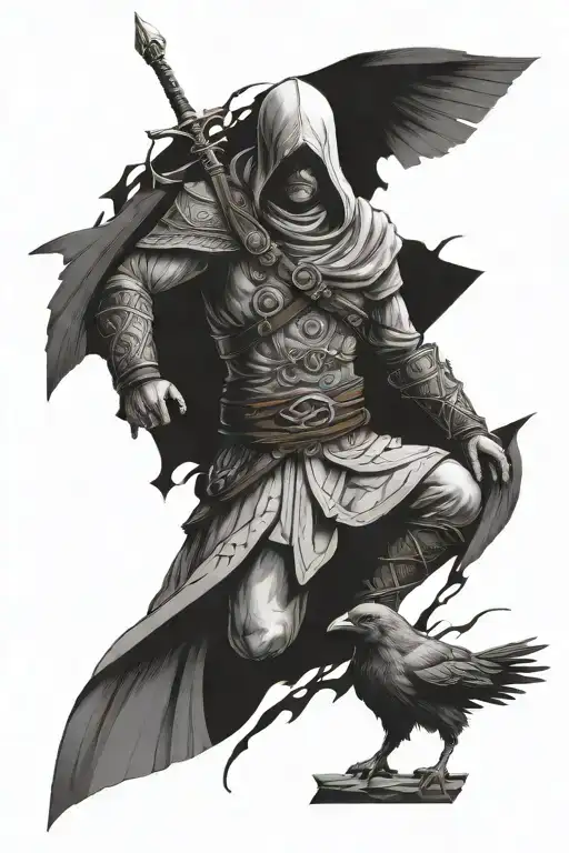 Assassins Creed Dymbol With Bird Perched