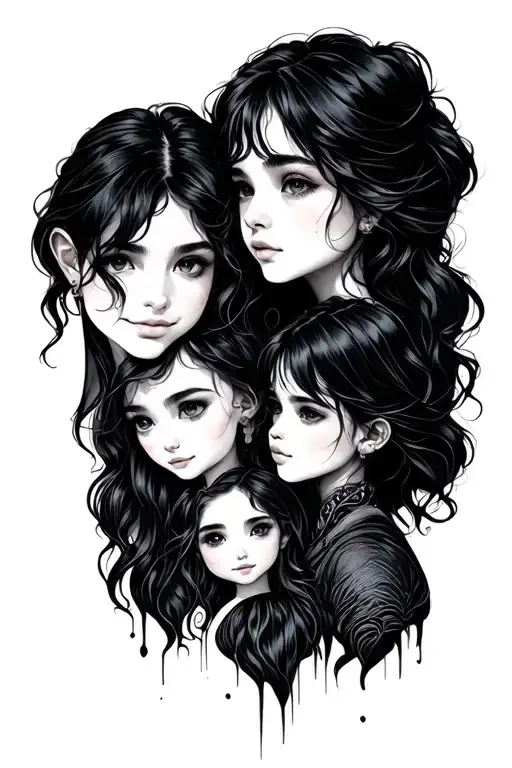 5 Siblings Connected Line