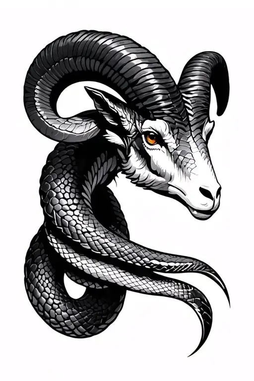 Senegal Snake Zodiac Capricorn Ram Head