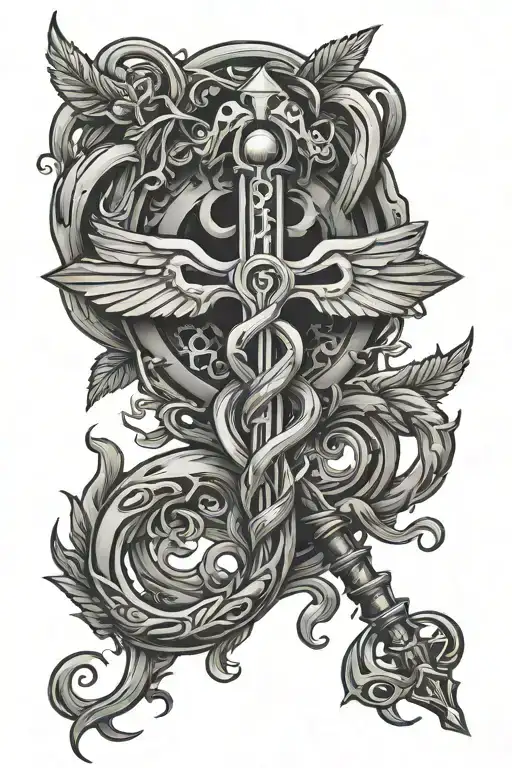 Caduceus Staff Symbol