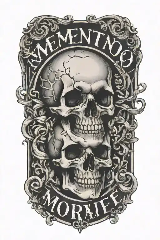 Memento Mori Memento Vive Featuring Text