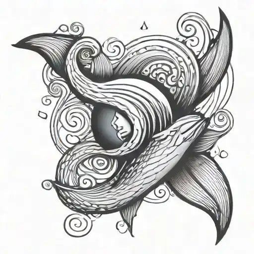 Aquarius Minimalist Tattoo Design