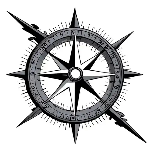 Compass With Lightening