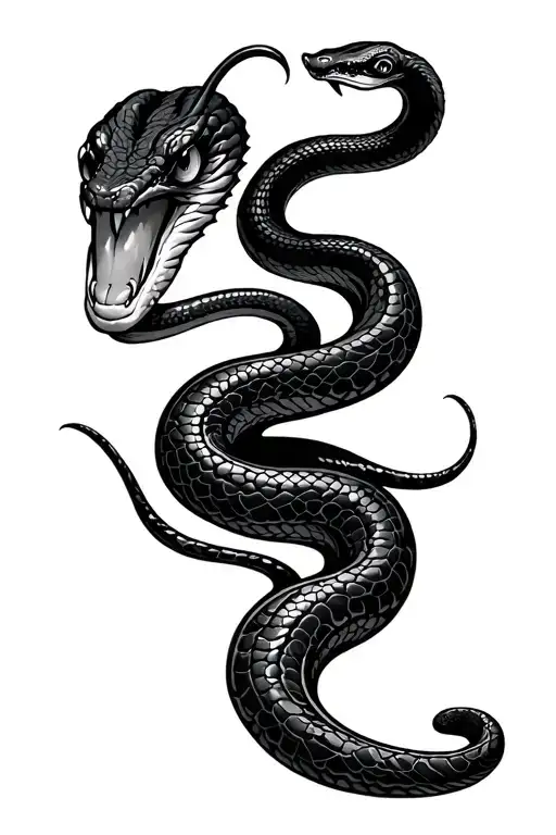 A Snake That Is Up Down And Not Very Rolled