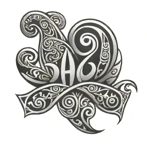 Maori Symbol With The Name Hugo