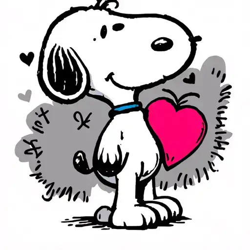 Snoopy With Heart For Dad