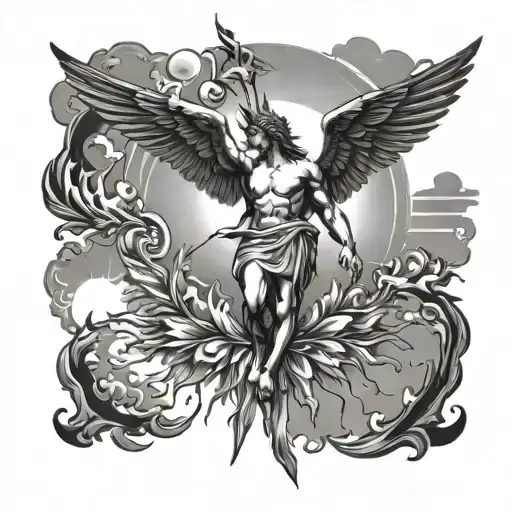 Icarus Flying In Front Of The Sun