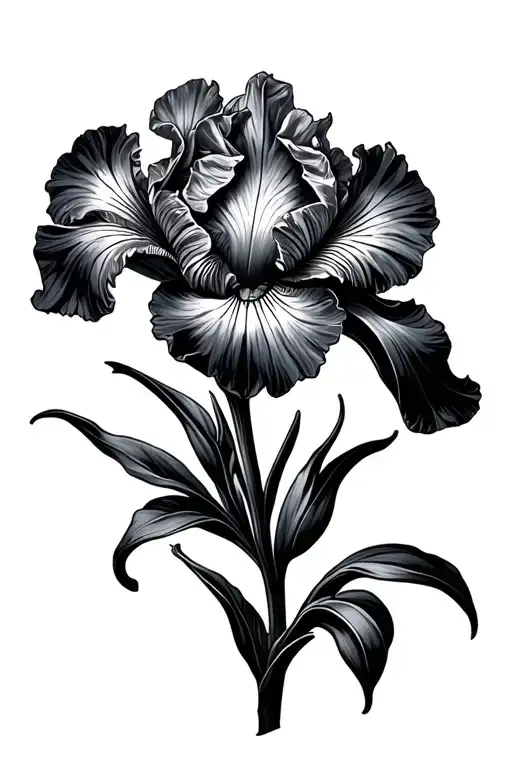 Iris Flower In Frame Book