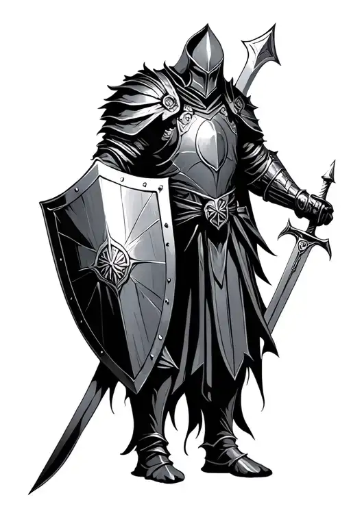 Dark Souls Knight With A Sword And Shield