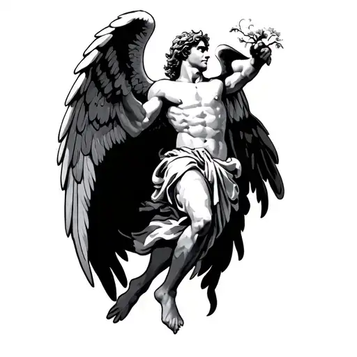 Guardian Angel Falling Male Guardian Angel