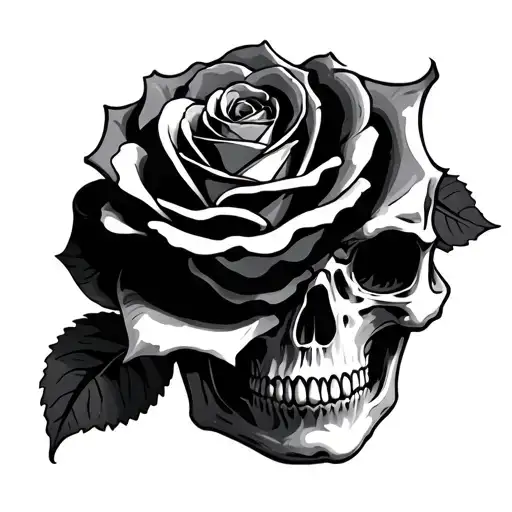 Skull Rose Wrapped