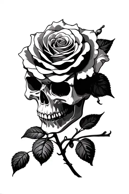 Skull Rose Twilight
