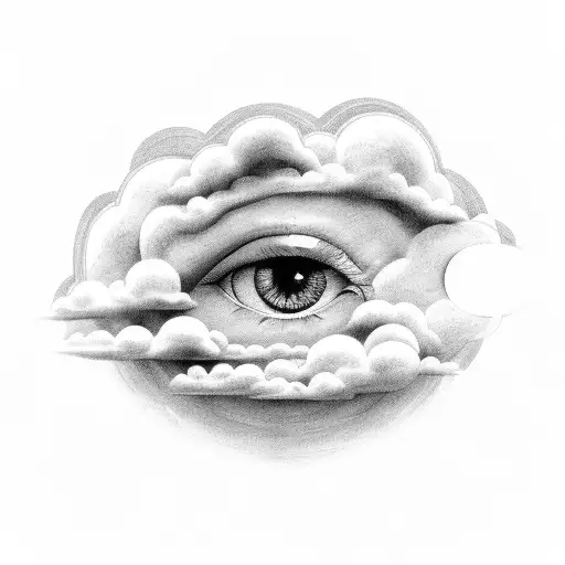 One Eye In A Cloud And A Arch