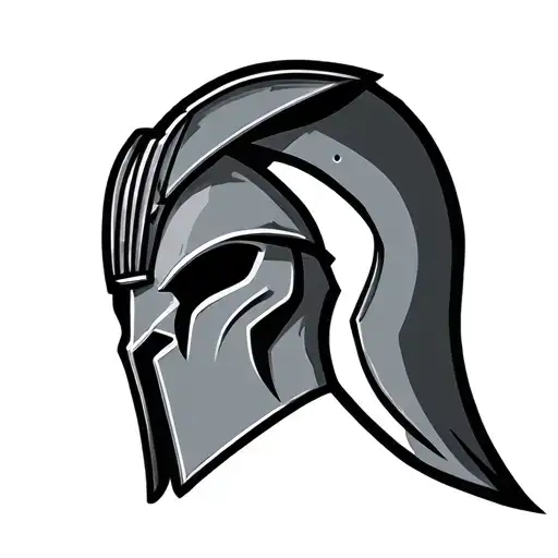 Spartan Helmet And Holding