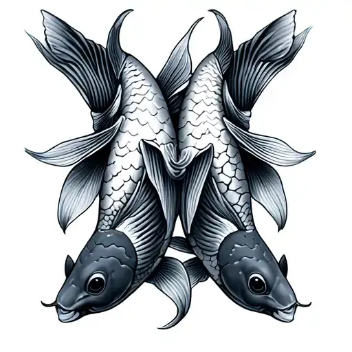 Koi Fish Swimming Together