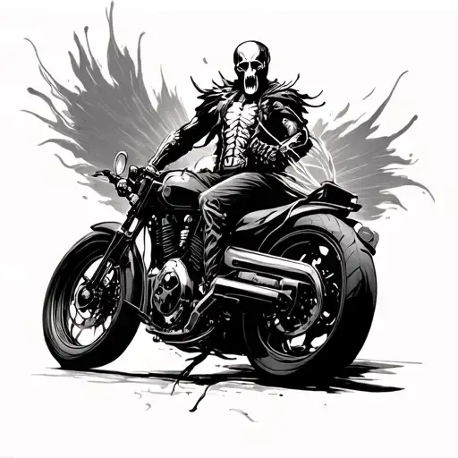 Ghost Rider On Xjr Of Darkness To Light