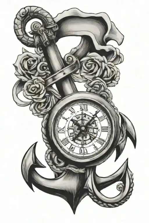Anchor Attached To Clock