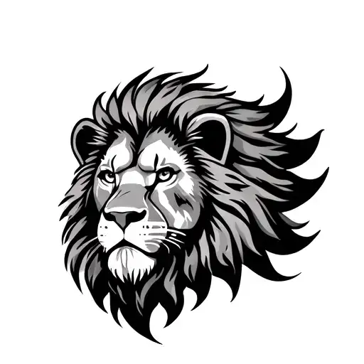 Majestic Lion Head Wearing