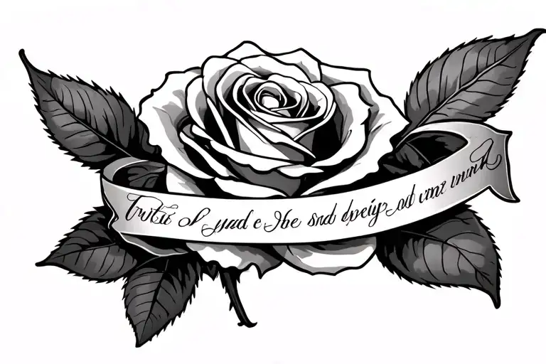 Rose Wrapped With Words On The Chest