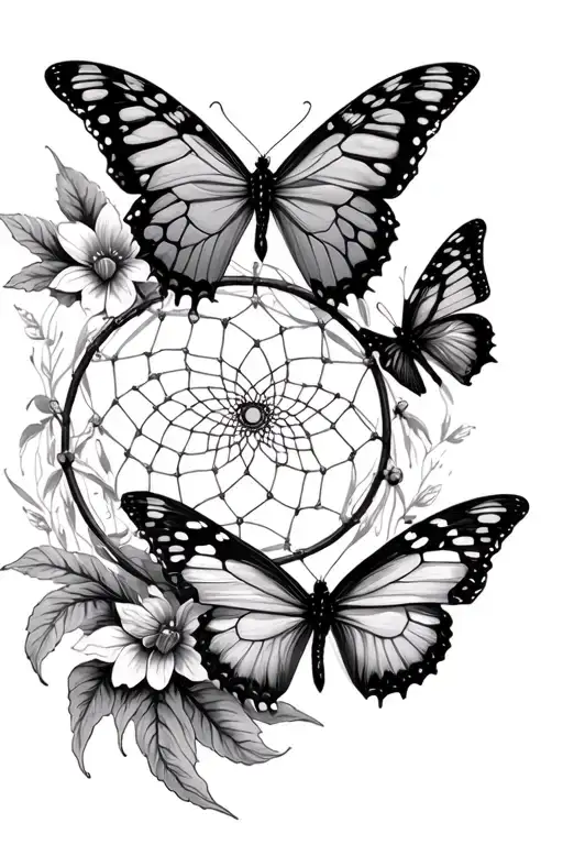 Butterflies And Dreamcatcher