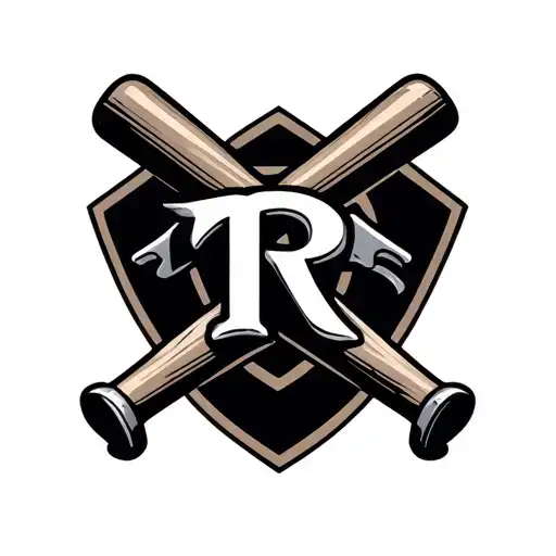 Shot Gun Intertwined Baseball Bat With The Initials Tr