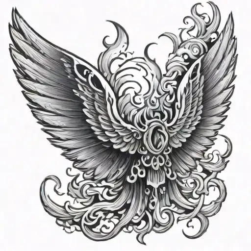 Wings Spread Wide On Fire Inside