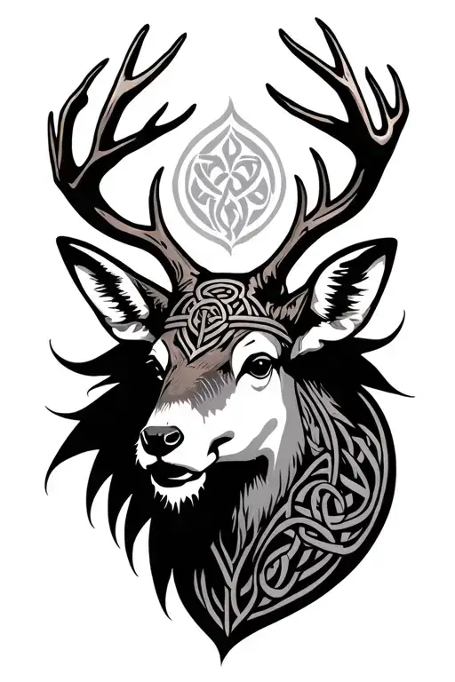 Celctic Warrior Celtic Deer Head