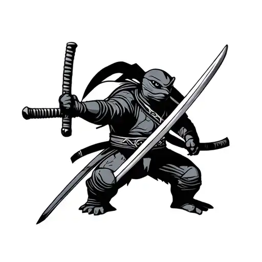 Turtle Ninja And Katana Sword