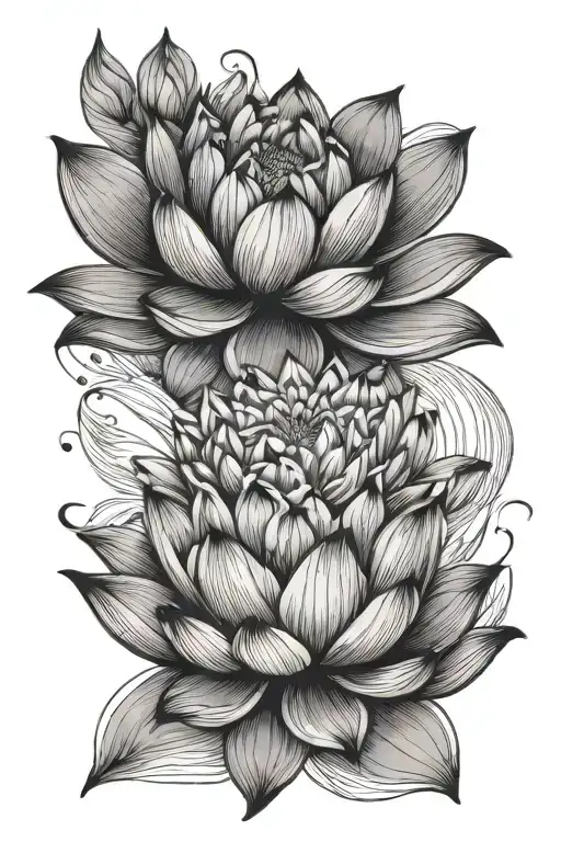 Lotus Flower Graphic Style