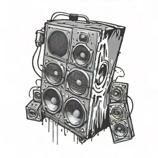 Graffiti Music Speaker Wall Style