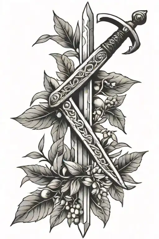 Sword And Olive Leaves