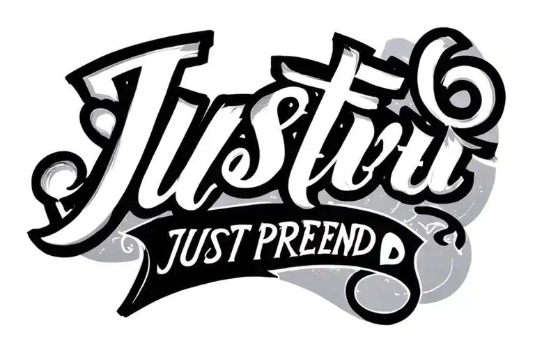 Fine Lettering Just Pretend