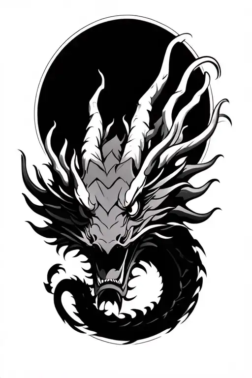Minimalist Oriental Dragon