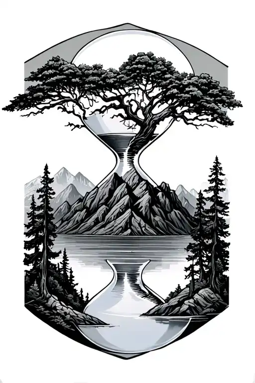 Hour Glass Mountains Tree