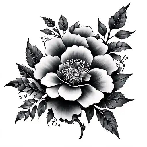 Cover Up Tattoo Feminine Floral Design