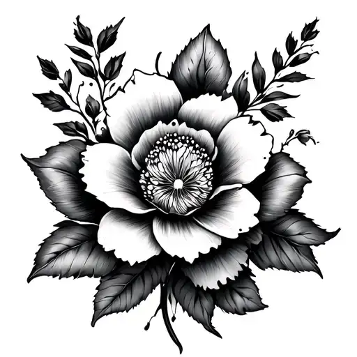 Cover Up Tattoo Feminine Floral Design