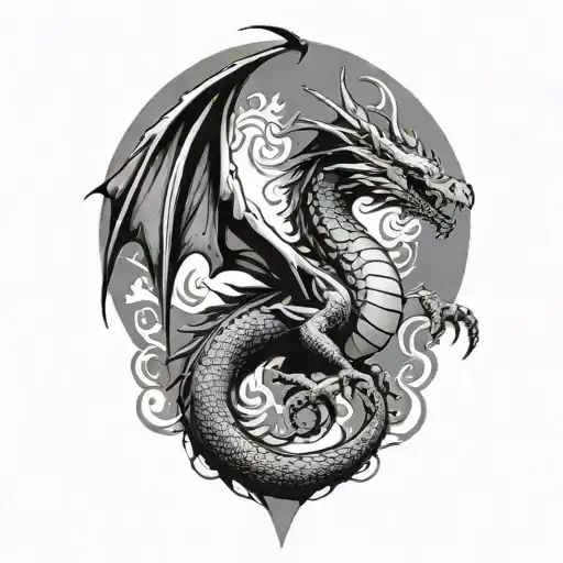 Dragon Legs Flying Fire Breathing Dragon