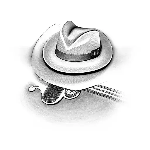 Guitar And Cowboy Hat