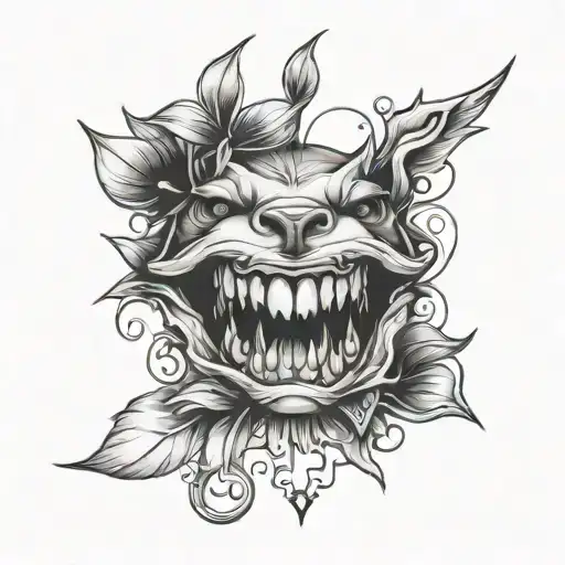 Female Bite Mark Tattoo Featuring